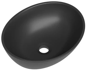 Gamma Negra, umývadlo na dosku 410x330x140 mm, čierna matná, GMA-UC-NEGRA