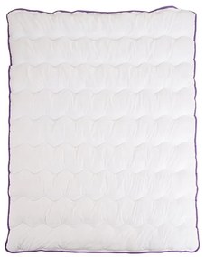 Celoročná prikrývka prešívaná BELLA LAVENDER 140x200 cm, biela