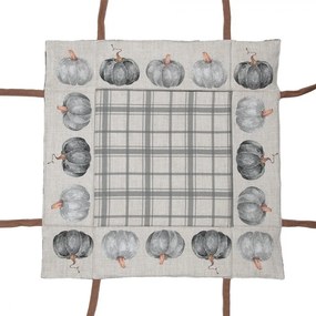 Bavlnený košík na pečivo s tekvicami Country Style Pumpkin - 35*35*8 cm