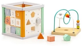 Drevená edukačná kocka ECOTOYS - 1031