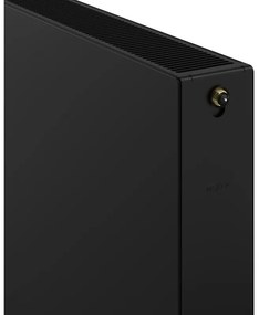 Mexen, Mexen Flat CVF22 panelový radiátor 600 x 1400 mm, spodné pripojenie, 2215 W, čierny - W622F-060-140-70