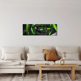 Obraz abstrakcie (s hodinami) (90x30 cm)
