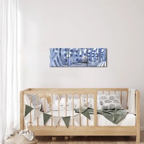 Obraz - 3D abstrakcia (s hodinami) (90x30 cm)