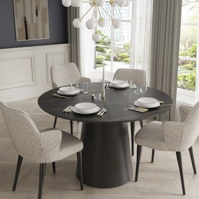 Jídelní stůl STELLA 120 cm černý mramor