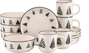 XXXLutz RAŇAJKOVÁ SÚPRAVA Nordic Christmas Black 12-dielne Creatable - Jedálenské sety - 007768082802