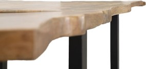 Jedálenský rozkladací stôl Edge 180/280 cm z masívu hnedý/čierny