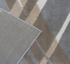 Koberec Lotus 9304 GREY – sivý koberec s geometrickým vzorom Rozmer: 80x150 cm