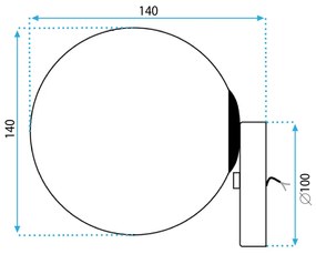 Toolight - Sklenená nástenná lampa APP949-1W Kinkiet, čierna, OSW-03209