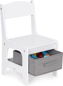 Detský set: stolík s obojstrannou tabuľou + 2 stoličky ECOTOYS (MDF, úložný priestor)