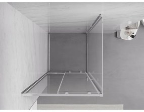 Mexen Exo, sprchovací kút s posuvnými dverami 95 x 95 cm, 6mm číre sklo, chrómový profil, 8151-095-095-01-00