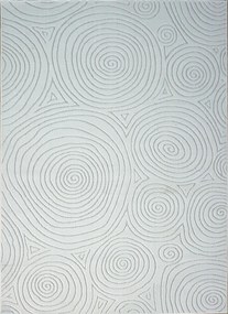BE Koberec Kolekcia Zen Garden 2404 WHITE – biely obdĺžnikový Rozmer: 160x220 cm