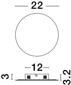 LED nástenné svietidlo Cyrcle 22 zlaté