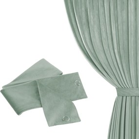 Velúrová šerpa SOFT VELVET šalviová 8x140 cm