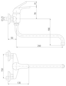 RAV Slezák SA001.5/22 - Drezová/umývadlová batéria SAZAVA lesklý chróm