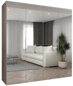 Skriňa Marbella III 200 kašmír/strieborný