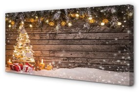 Obraz na plátne Vianočný strom dekorácie sneh 120x60 cm