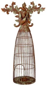Candle Holder Angel 29x17x58 Cm Brown Metal Tea-Light Holder - 29*17*58 cm