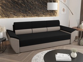 Pohovka trojsedačka Radiant Bis (čierna + hnedá). Akcia -20%. Vlastná spoľahlivá doprava až k Vám domov. 1056839