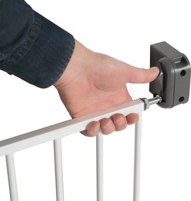 Biela kovová zábrana do dverí – Roba