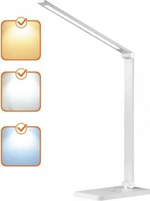 Stolná stmievateľná LED lampa s bezdrôtovým nabíjaním NOBLITE Q LED/7W/230V 3000/4000/6500K biela