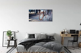 Obraz plexi Mesto na bicykli noha 100x50 cm