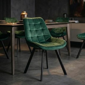 Jedálenská stolička Dalbo zelená velúr