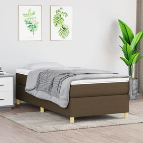 Boxspring posteľ s matracom tmavohnedá 100x200 cm látka 3144501