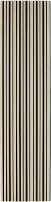 Drevený akustický panel, 2400 x 600 mm, B2BP006, dub morený