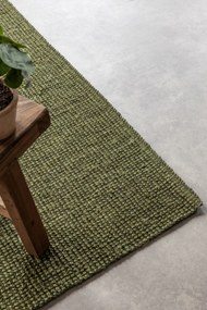 Hanse Home, Behúň Bouclé Jute 105977 Jungle Green, 80x200, zelená, chodba / predsieň