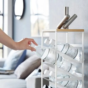 Biely kovový regál na víno počet fliaš 16 20x88,5x19 cm Tower – YAMAZAKI