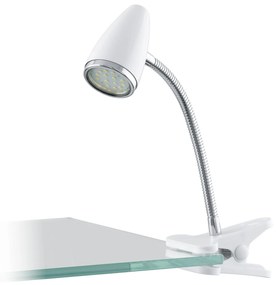 EGLO LED svietidlo s klipom RICCIO, biele