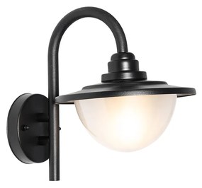 Klasická vonkajšia nástenná lampa čierna IP44 - Bruges
