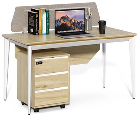 Kancelársky stôl s kontajnerom Houseland Profit Max 01 1407 dub/biela