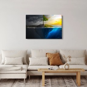 Obraz znázorňujúci dve strany (90x60 cm)