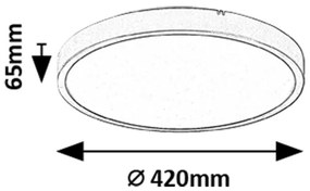 Rabalux 71441-LED RGB stropné svietidlo ALENZO 36W/230V IP44 Wi-Fi čierne