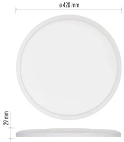 LED Stropné svietidlo FLORI LED/22W/230V 4000K biela pr. 42 cm