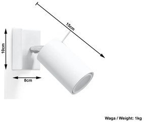 Biele nástenné svietidlo Sollux Etna