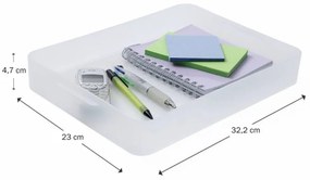 Plastový úložný organizér Pure Box A4, mliečny