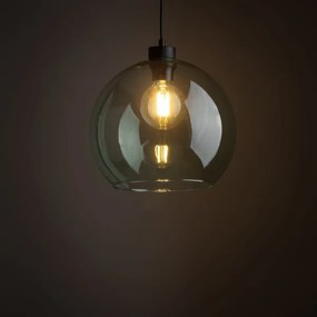 Závesný luster CUBUS 1xE27/15W/230V čierna/dymová zelená