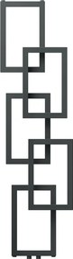 Mexen Grid, dekoratívny kúpeľňový radiátor 1360 x 390 mm, 349 W, grafitová, W215-1360-390-00-66