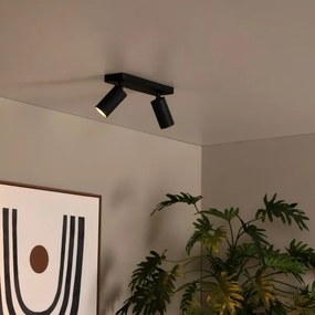 Lucide 09939/02/30 - Bodové svietidlo CLUBS 2xGU10/40W/230V čierna