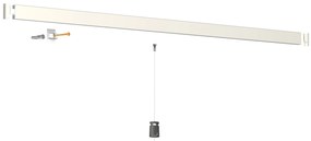 Závěsný systém na obrazy - SET Click Rail bílá 3m (6x perlon 6x MG2)
