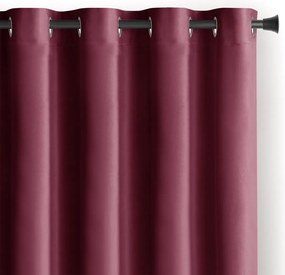 Záves AmeliaHome Velvet s priechodkami 140x270 cm burgundy