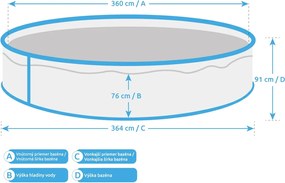 Marimex | Bazén Orlando 3,66 x 0,91 bez filtrácie  a príslušenstva | 10300007