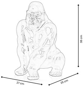 Dizajn lampa dekor zlatá GORILA