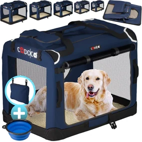 InternetovaZahrada Prenosná taška pre psa S 50x34x36 cm - modrá