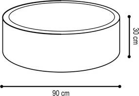 Suchý bazén okrúhly 90x30 cm – ružový Puffy Lamell + 200 perleťových guličiek
