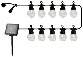 Svetelná reťaz počet žiaroviek 10 ks so solárnym panelom dĺžka 300 cm Lucas Clear – Sirius