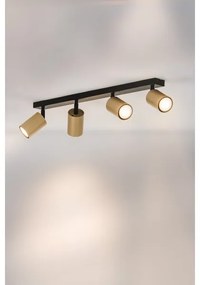 Bodové svietidlo ZOOM 4xGU10/25W/230V čierna/zlatá