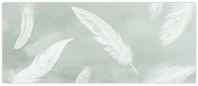 Obraz - Biele pierka (120x50 cm)